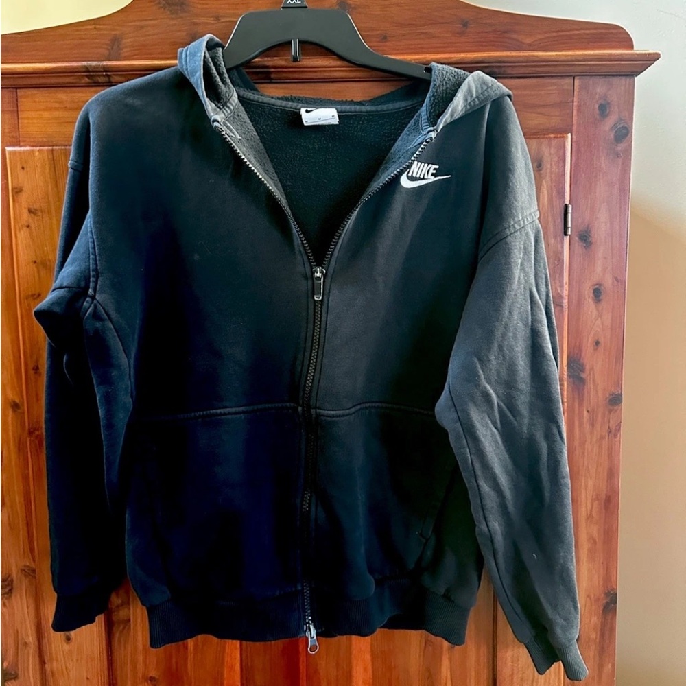 Nike Women’s Black Sweatshirt Double Zipper Size M